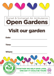 Air Ambulance Open Gardens poster template