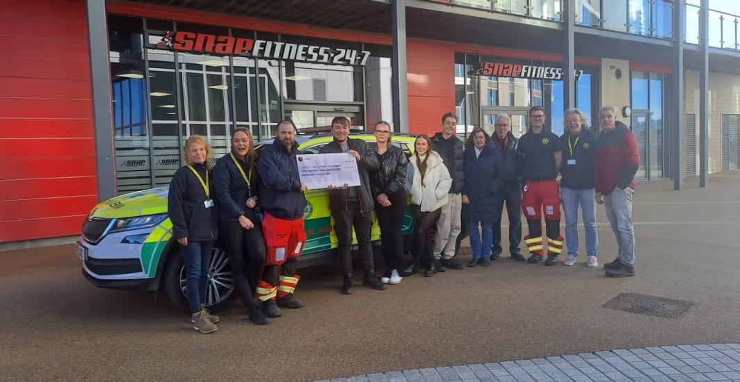 snap fitness fundraiser for air ambulance in memory of Joe