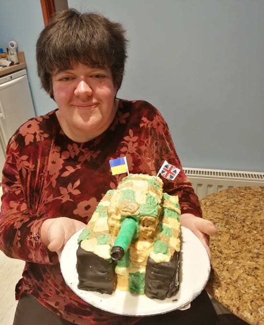 Nicola Cook patient story with cake